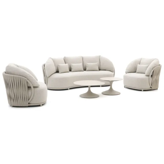 Suns Vivaro/Nova stoel-bank loungeset 5-delig taupe, foto 2