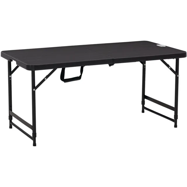 Outsunny tuintafel - HDPE - 118x60x74cm - Donkergrijs