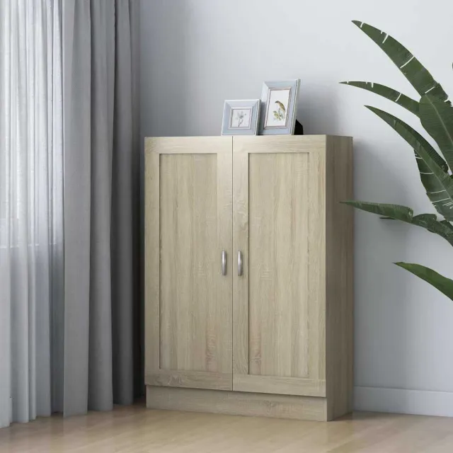 vidaXL Boekenkast 82,5x30,5x115 cm bewerlt hout sonoma eikenkleurig, foto 2