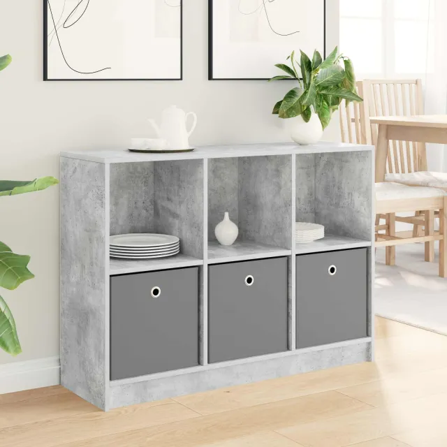 vidaXL Dressoir Beton Grijs 102 x 32 x 73,5 cm, foto 2