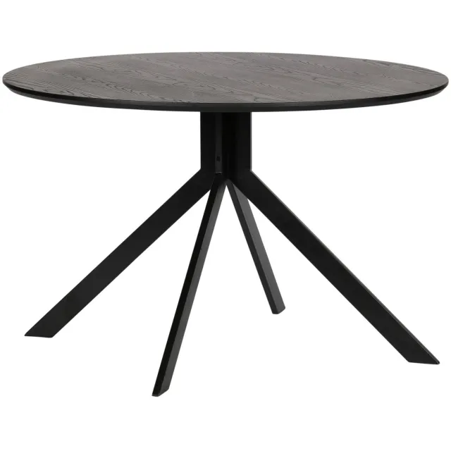 WOOOD Bruno Eettafel Rond - Mdf - Zwart - 75xØ120 black
