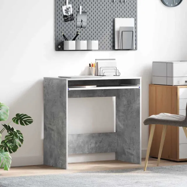 vidaXL Bureau Beton Grijs 77,5 x 43 x 79 cm Bewerkt hout