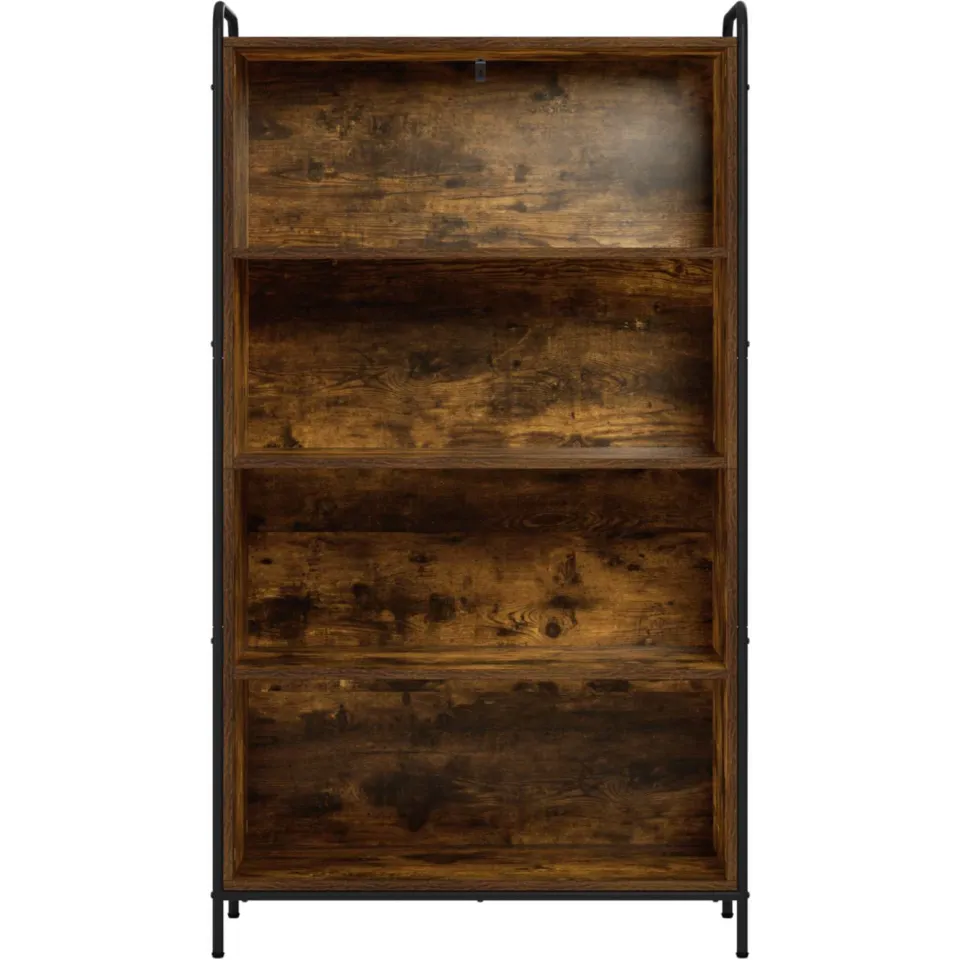 vidaXL Boekenkast 55,5 x 33 x 174 cm Bewerkt hout Gerookt eiken Bruin