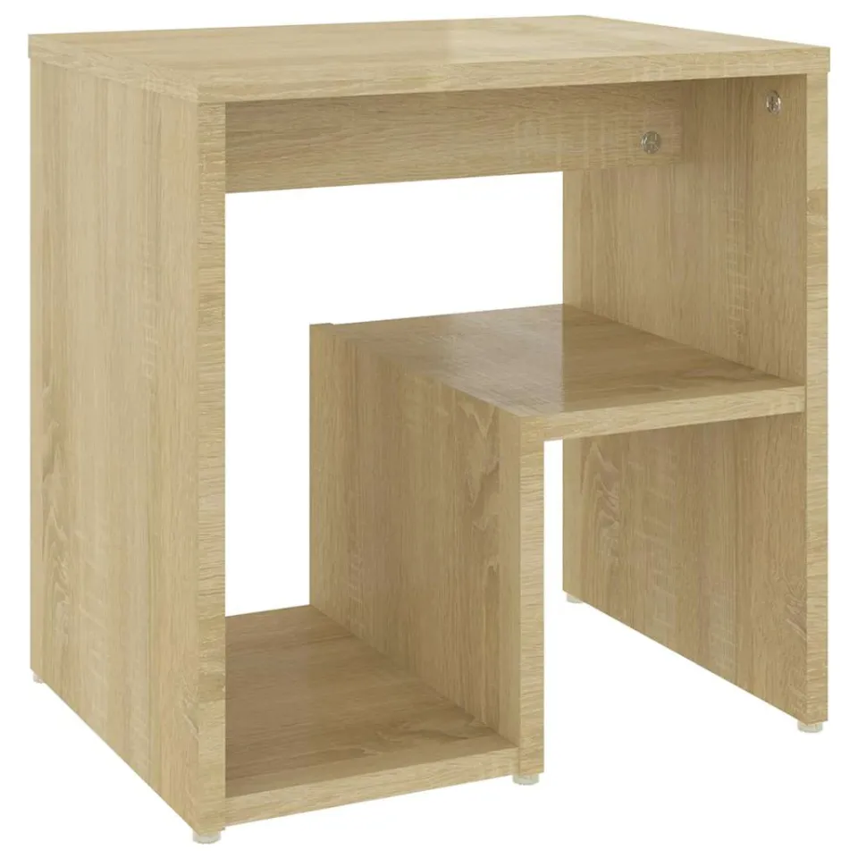 vidaXL Nachtkastje 40x30x40 cm bewerkt hout sonoma eikenkleurig Bruin