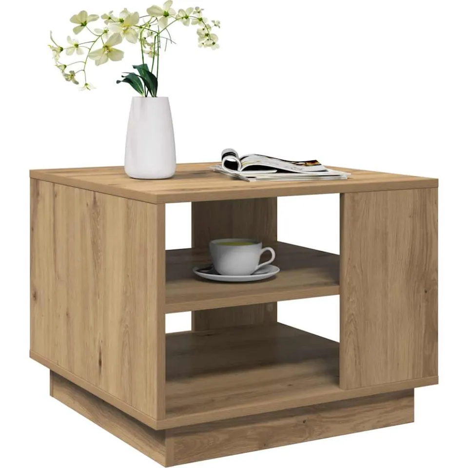 vidaXL Salontafel 55x55x42 cm bewerkt hout artisanaal eikenkleurig, foto 3