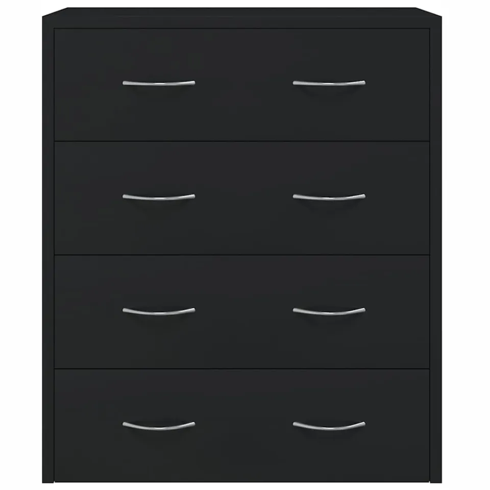 vidaXL Dressoir met 4 lades 60x30,5x71 cm zwart, foto 4
