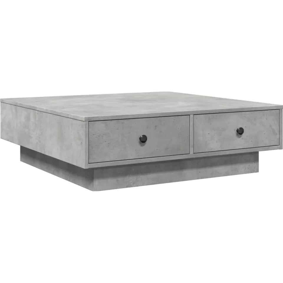 vidaXL Salontafel 90x90x28 cm spaanplaat betongrijs grijs, foto 4