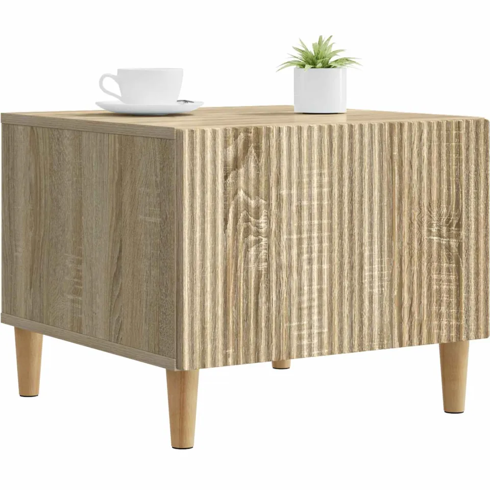 vidaXL Salontafel met lade Sonoma Eiken 49 x 50 x 40 cm Bewerkt hout Bruin