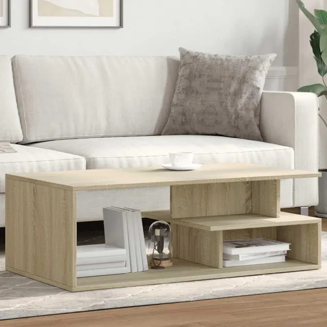 vidaXL Salontafel 102x55x35 cm bewerkt hout sonoma eikenkleurig Bruin