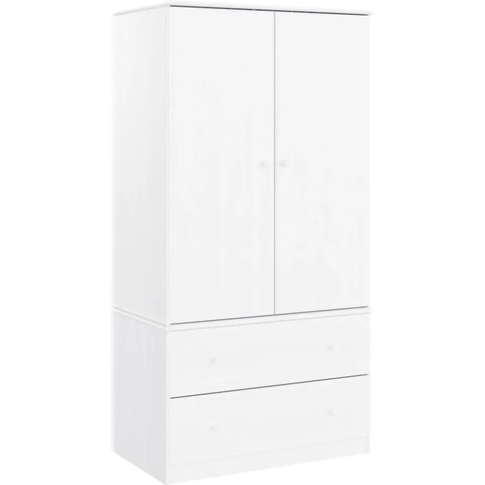 vidaXL Kledingkast ALTA 90x55x170 cm massief grenenhout wit, foto 3
