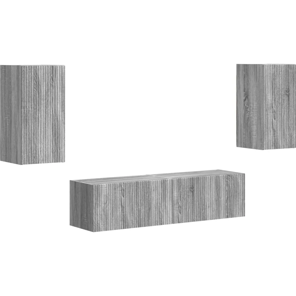 vidaXL Tv-meubelset 4 st Grijs Sonoma Bewerkt hout, foto 3