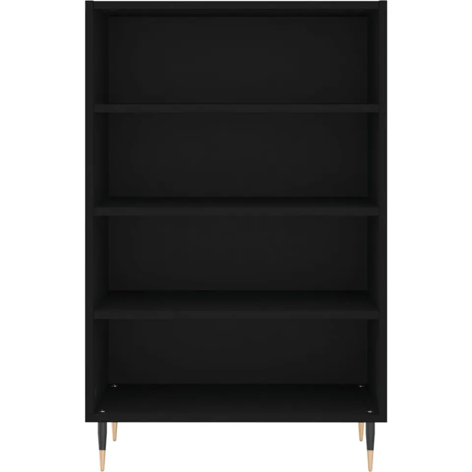 vidaXL Hoge kast 57x35x90 cm bewerkt hout zwart