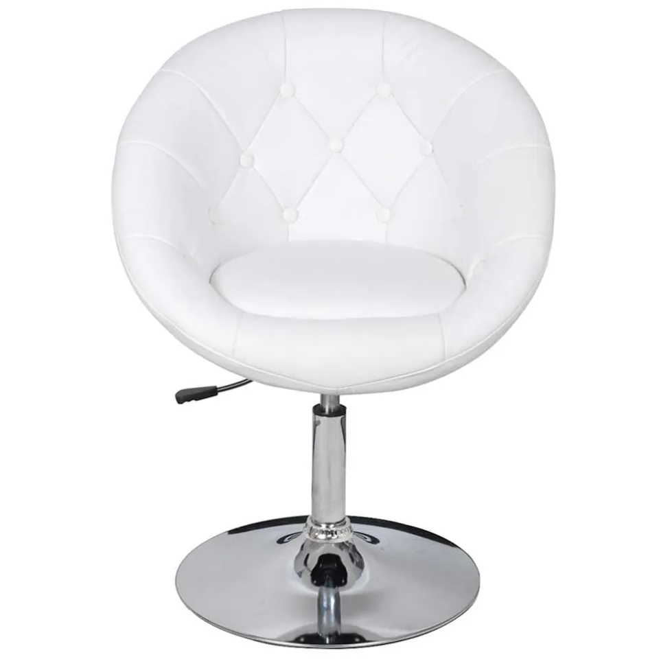 vidaXL Barstoelen 2 st kunstleer wit