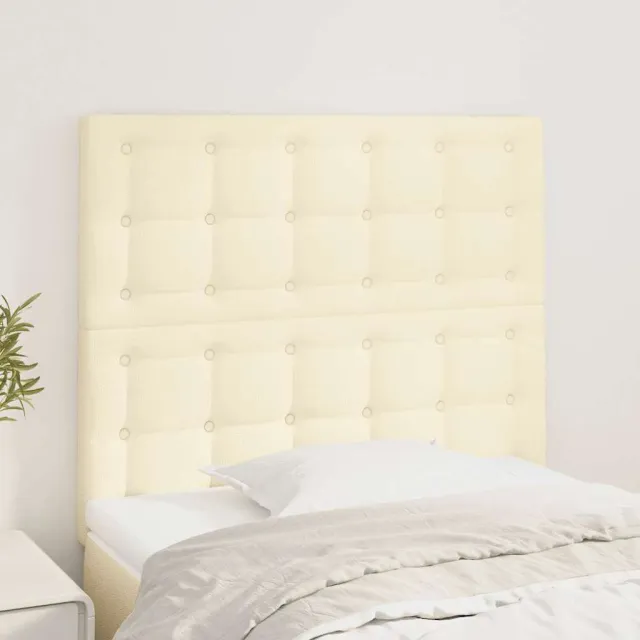 vidaXL Hoofdbord crème 80x5x118/128 cm kunstleer