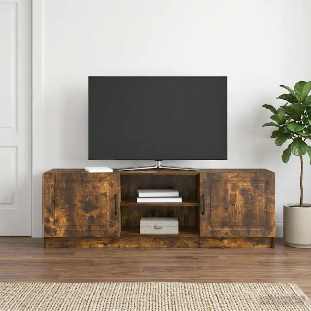 vidaXL TV-kast Gerookt eiken 150 x 31 x 47 cm Bewerkt hout, foto 2