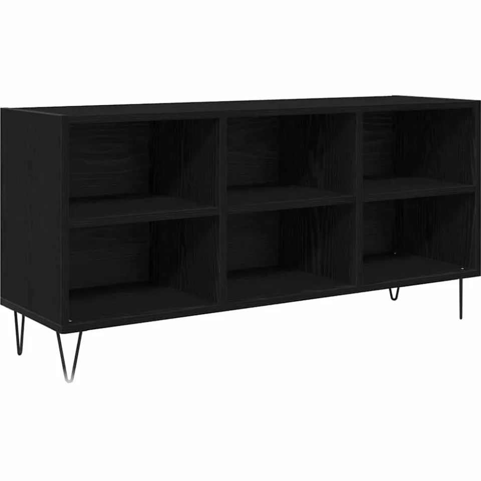 vidaXL TV-kast 103,5 x 30 x 50 cm Zwart Eiken Bewerkt hout, foto 3