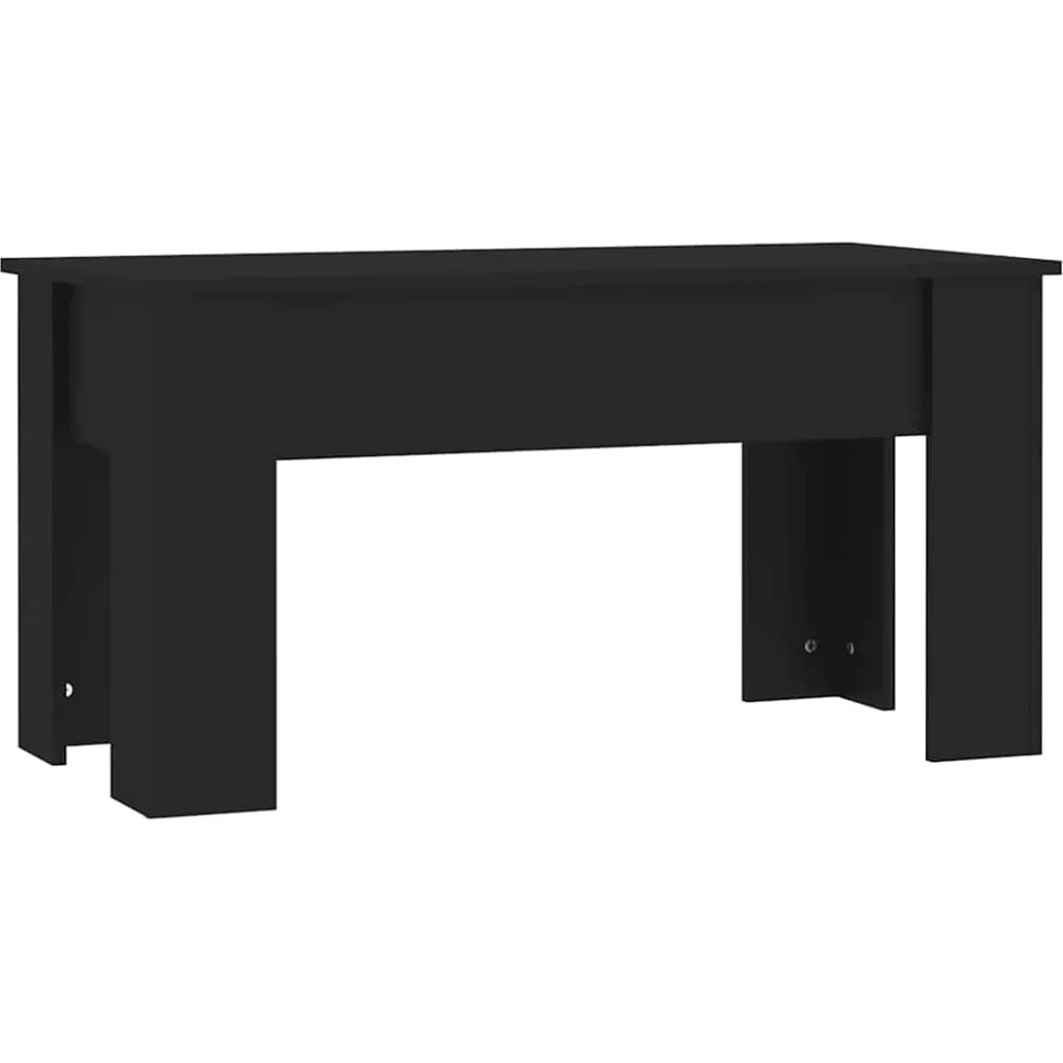 vidaXL Salontafel 101x49x52 cm bewerkt hout zwart, foto 5