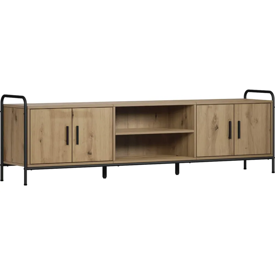 vidaXL Tv-meubel 167,5 x 33 x 50 cm Artisanaal eiken Bewerkt hout, foto 3