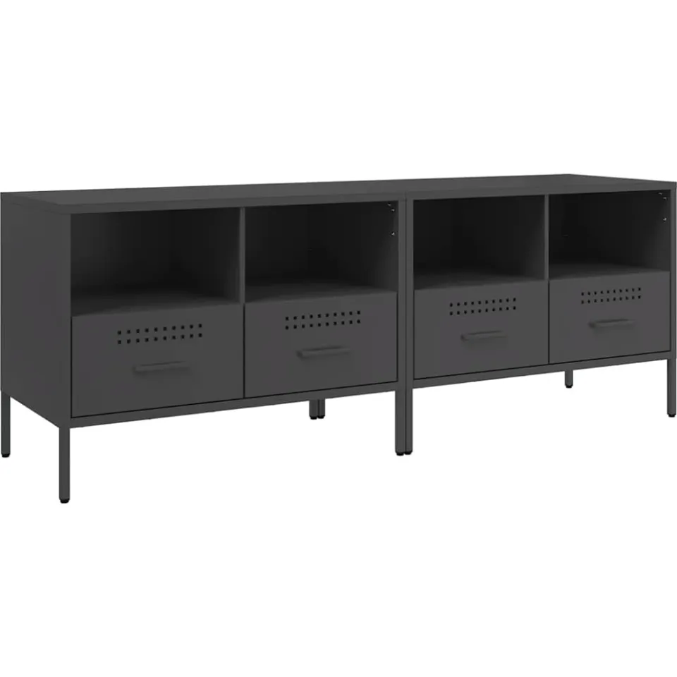 vidaXL Tv-meubelen 2 st 68x39x50,5 cm staal zwart