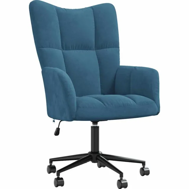 vidaXL Relaxstoel - fluweel - blauw