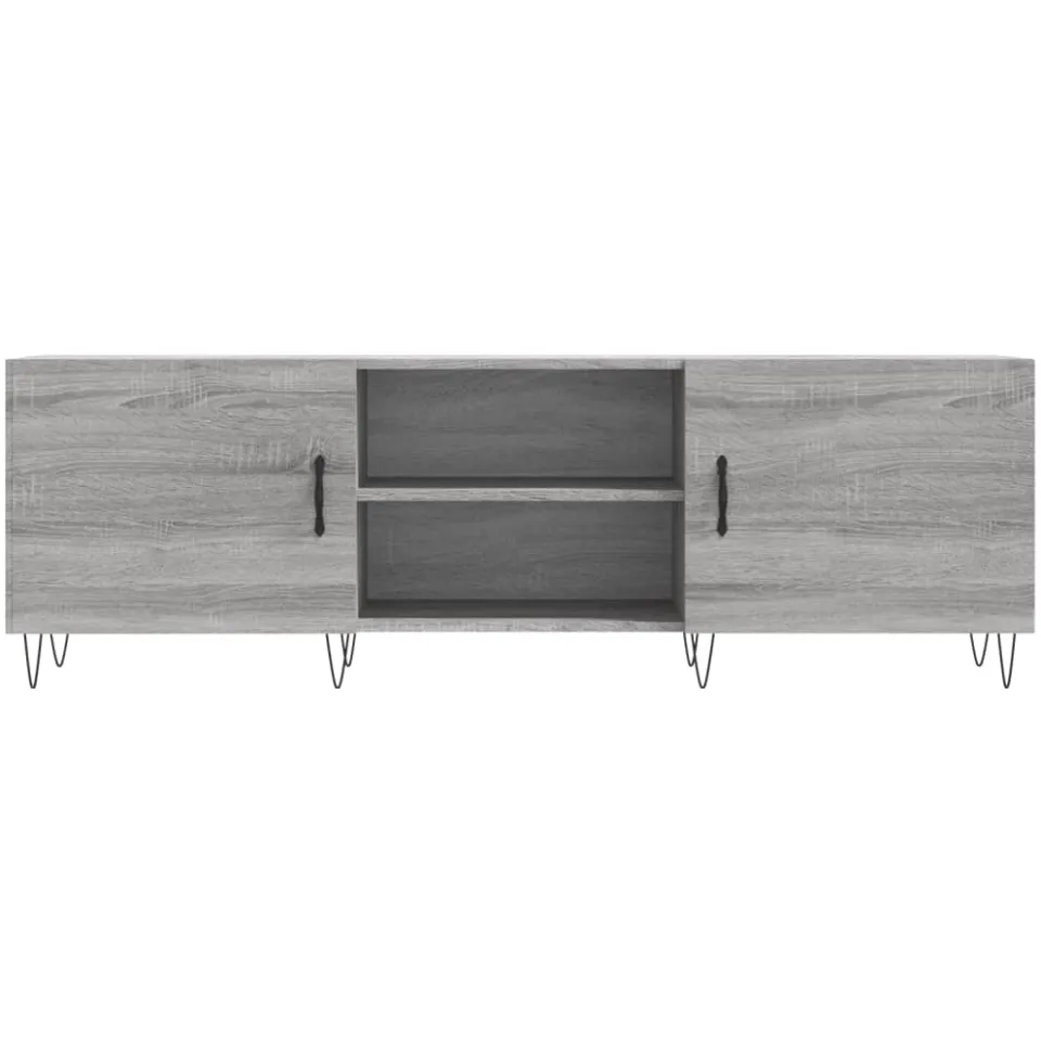 vidaXL Tv-meubel 150x30x50 cm bewerkt hout grijs sonoma eikenkleurig