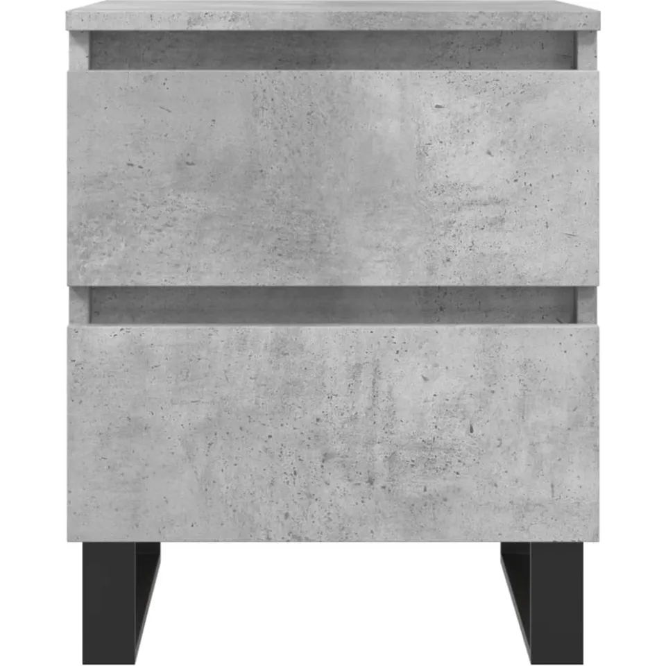 vidaXL Nachtkastje 40x35x50 cm bewerkt hout betongrijs