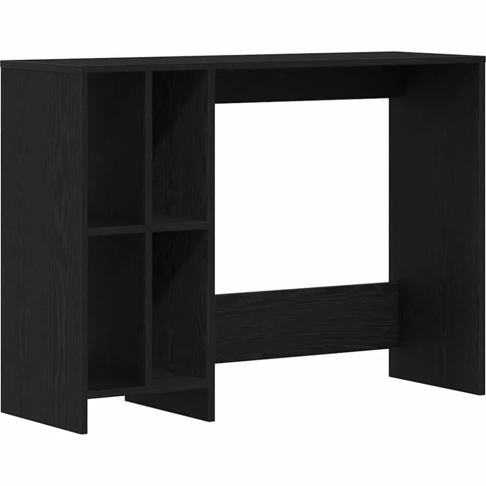 vidaXL Bureau Zwart Eiken Bewerkt hout 102,5 x 35 x 75 cm, foto 3