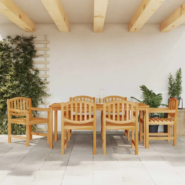 vidaXL 7-delige Tuinset massief teakhout bruin, foto 2