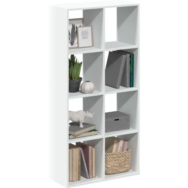 vidaXL Kamerverdeler Boekenkast Wit 69,5x29x137,5 cm Bewerkt Hout