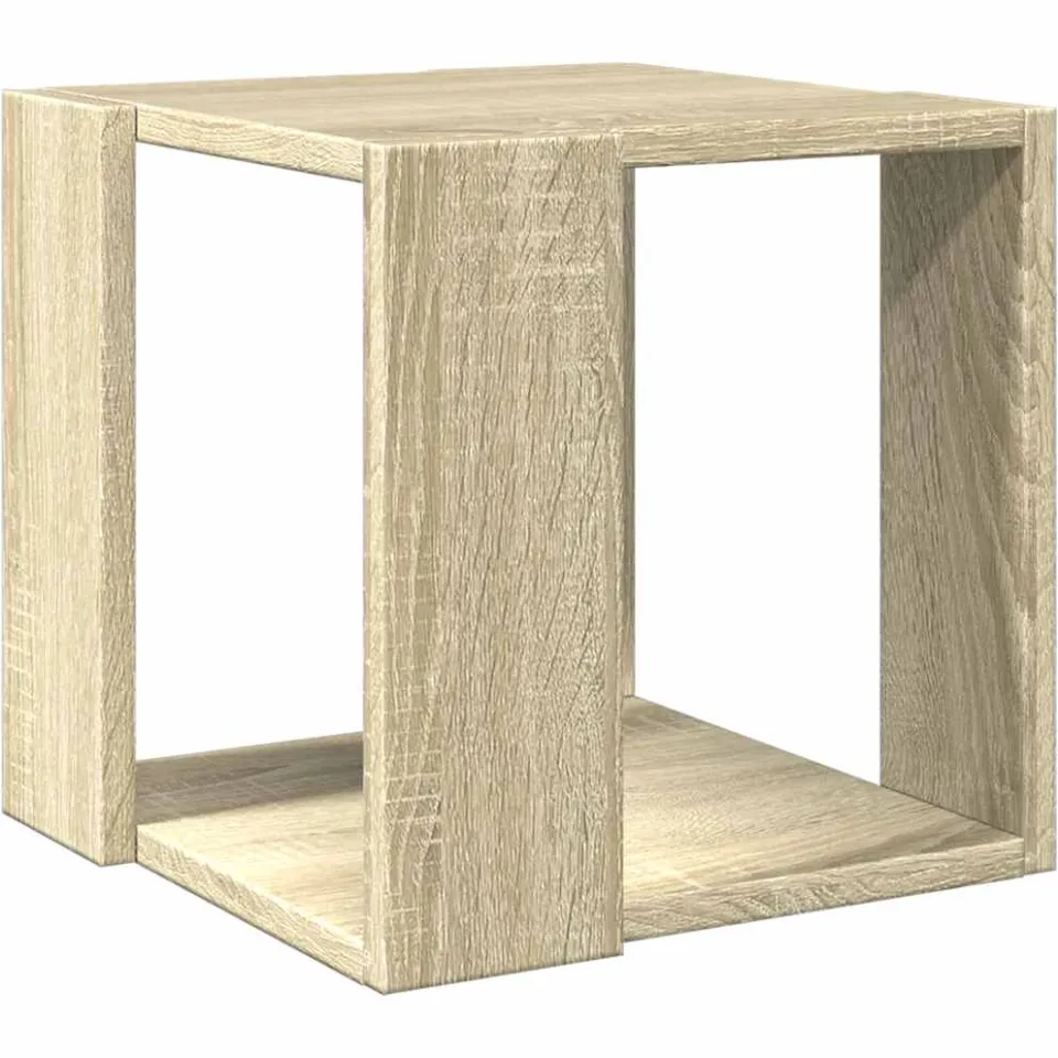 vidaXL Salontafel 32x32x30 cm bewerkt hout sonoma eikenkleurig Bruin