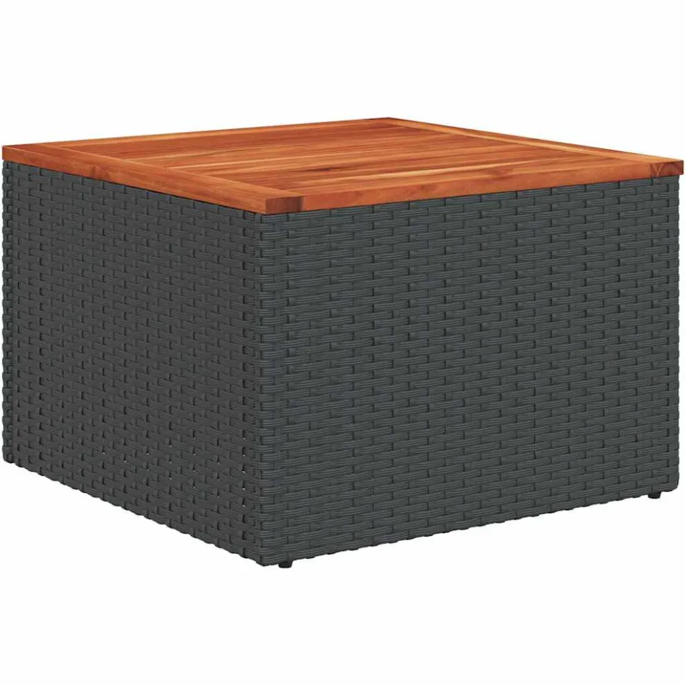 vidaXL 8-delige tuinbankset met kussens, zwart polyrotan, foto 4
