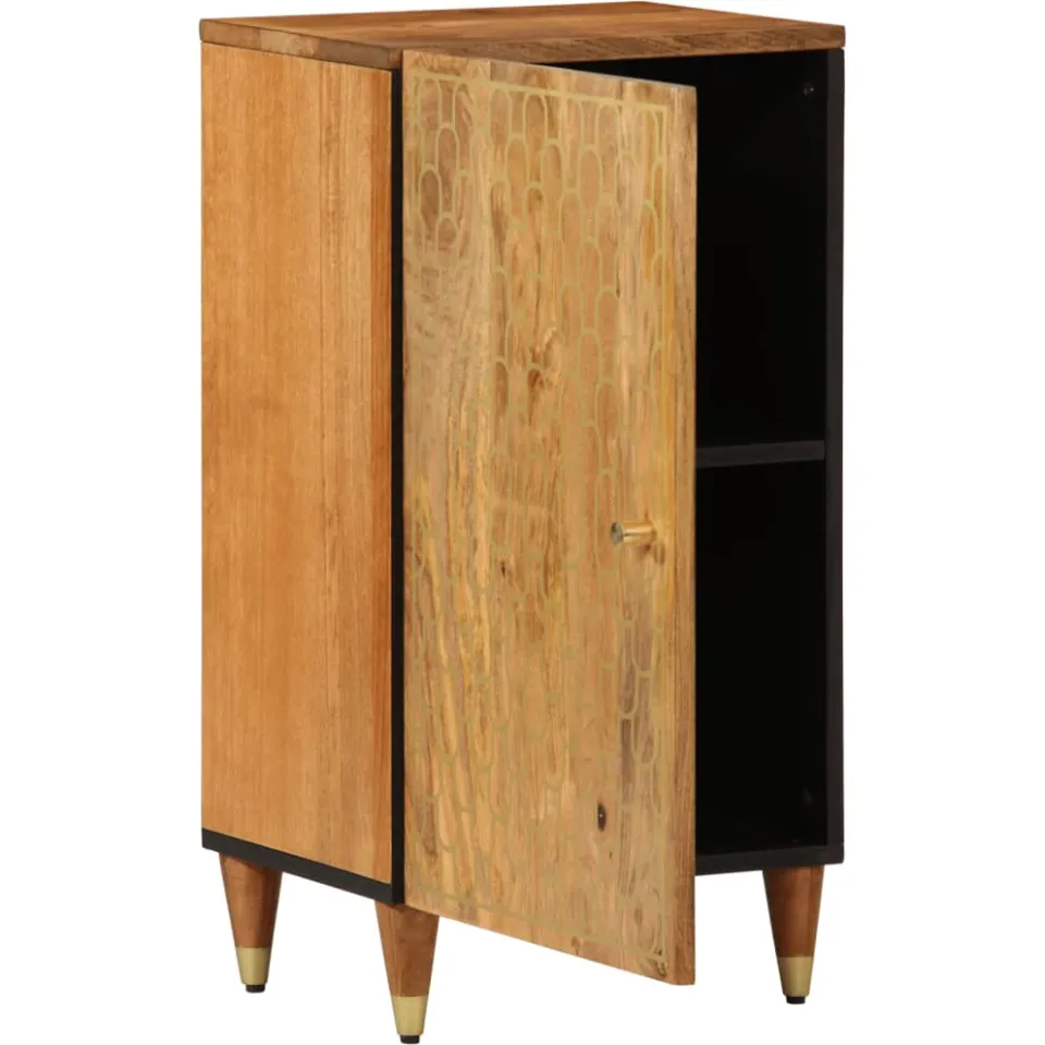 vidaXL Bijzetkast 40x33x75 cm massief mangohout bruin, foto 3