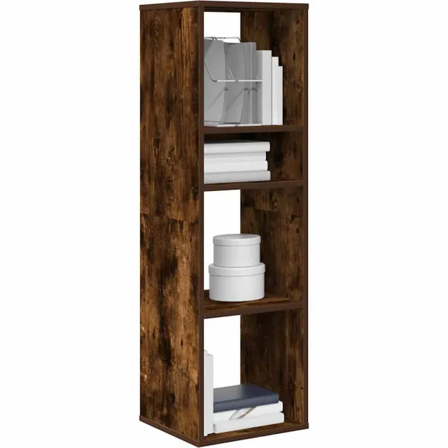 vidaXL Boekenkast 34x31x112 cm bewerkt hout gerookt eikenkleurig Bruin