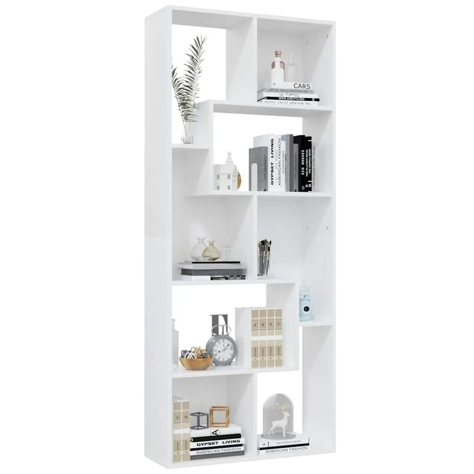 vidaXL Boekenkast 67x24x161 cm bewerkt hout wit, foto 4