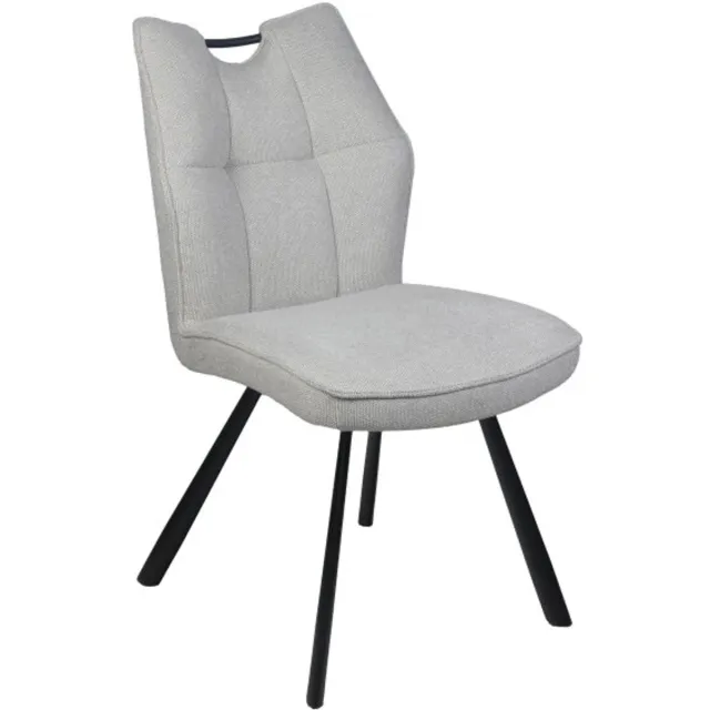 Meubelplaats Eetkamerstoel Felien Chenille - Beige - eetkamerstoelen set van 2
