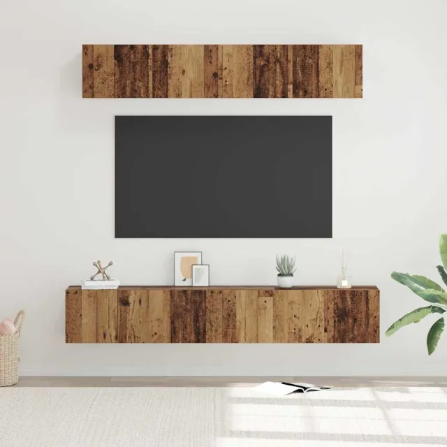 vidaXL Tv-meubelset 5 st Oud Hout Bewerkt hout bruin, foto 2