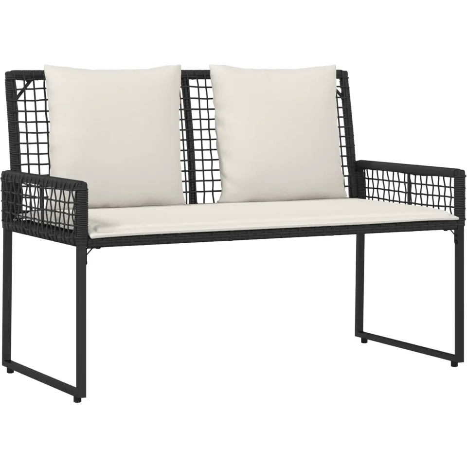 vidaXL Buitenmeubelset 4 st Zwart en Cream Wit, foto 4