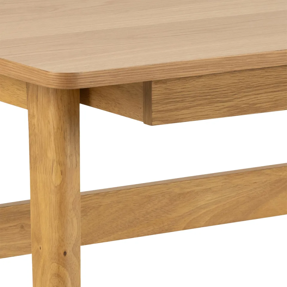 Lisomme Lisanna houten bureau naturel - met lade - 120 x 60 cm, foto 4
