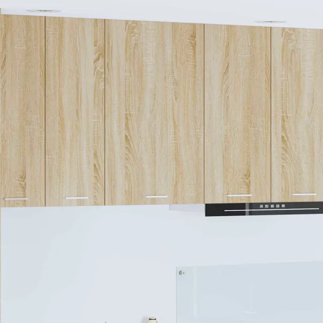 vidaXL Hangkast Sonoma eiken en wit 50 x 31 x 80 cm Bewerkt hout Bruin