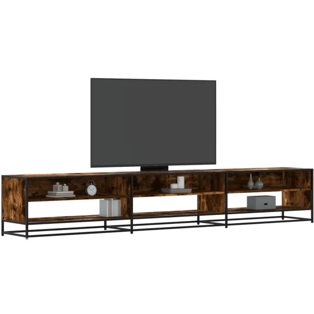 vidaXL Tv-meubel 270x40x46 cm bewerkt hout gerookt eikenkleurig, foto 2