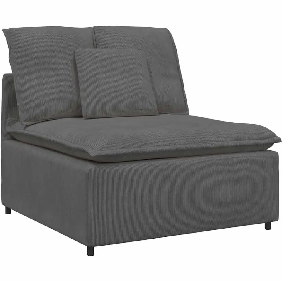 vidaXL Modulaire bank met kussens donkergrijs grijs, foto 4