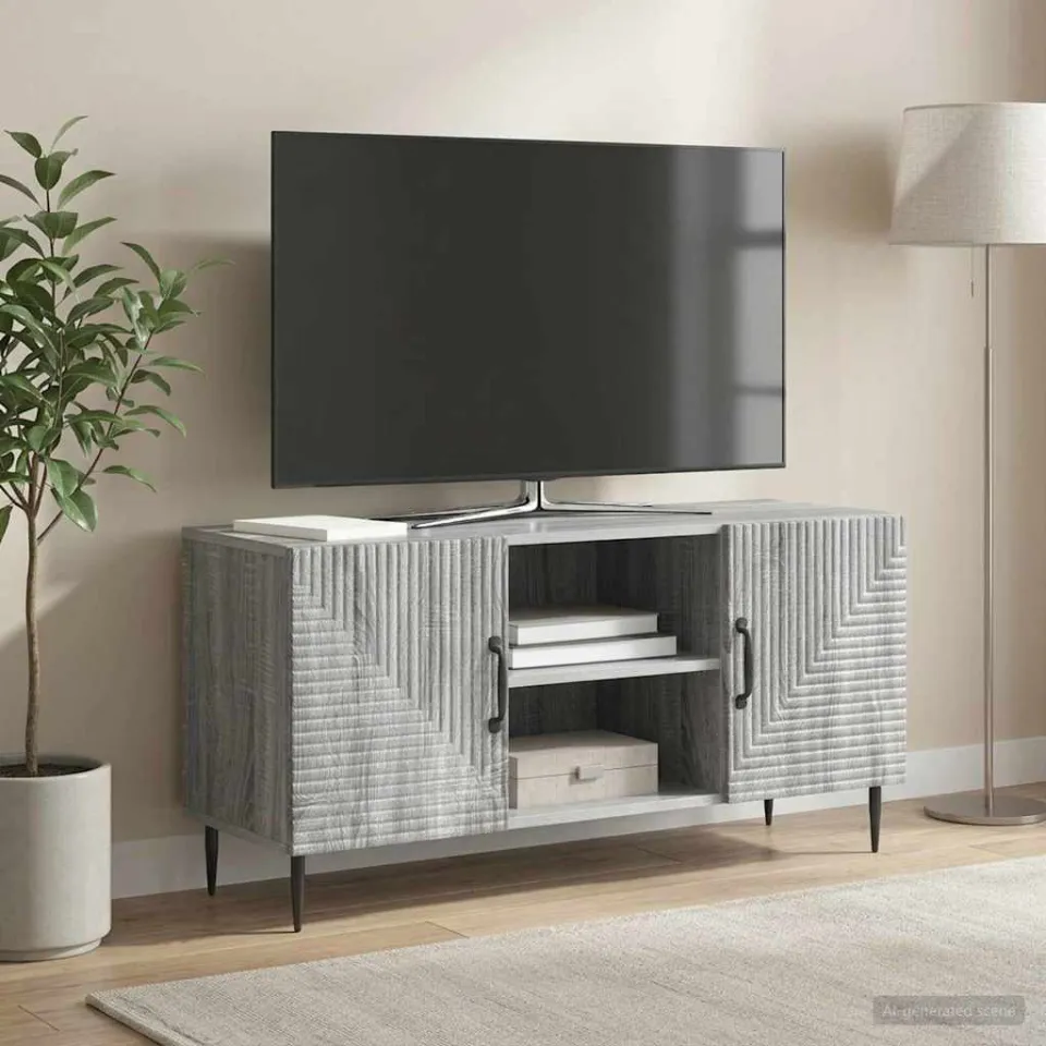 vidaXL TV-kast Grijs sonoma 102 x 34,5 x 50 cm Bewerkt hout, foto 4