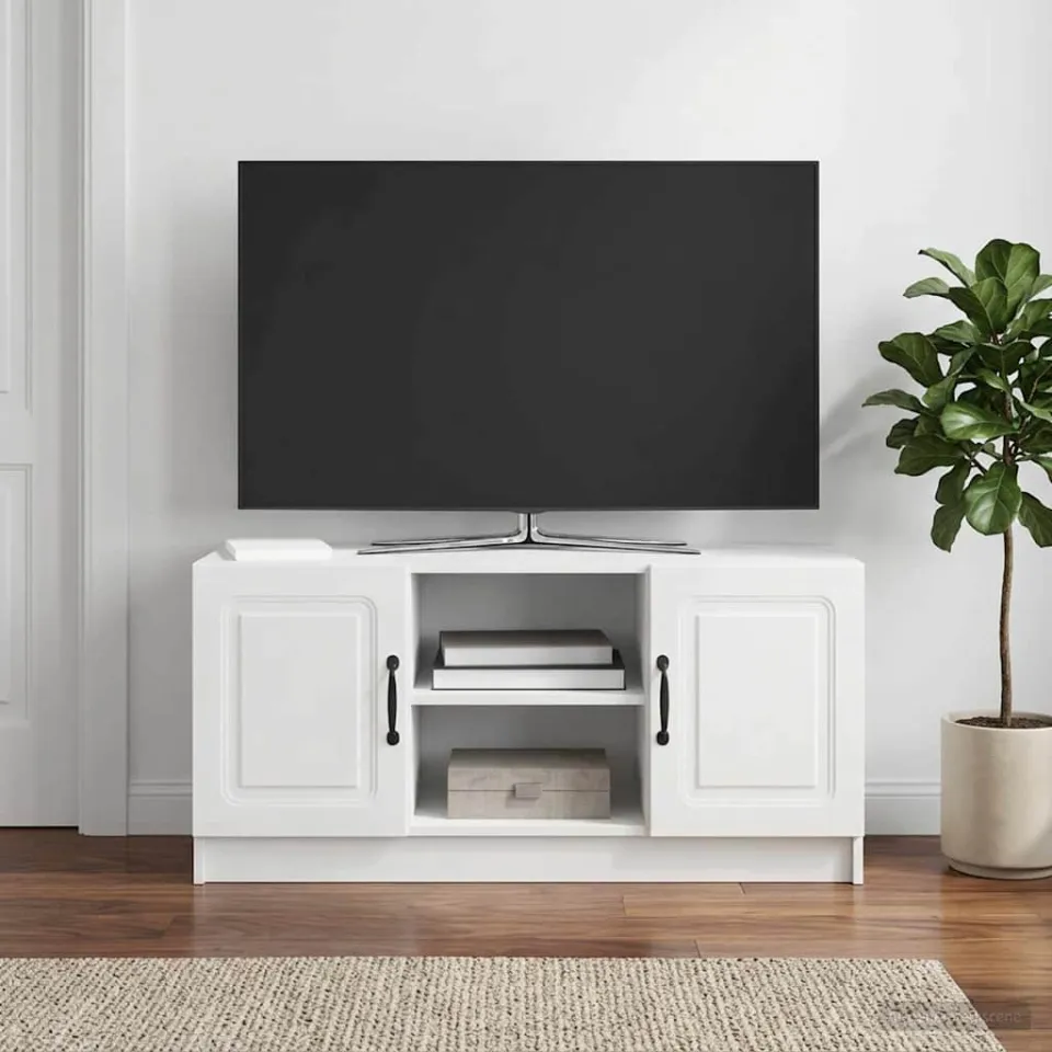 vidaXL TV-kast Hoogglans Wit 102 x 34,5 x 47 cm Bewerkt hout, foto 4