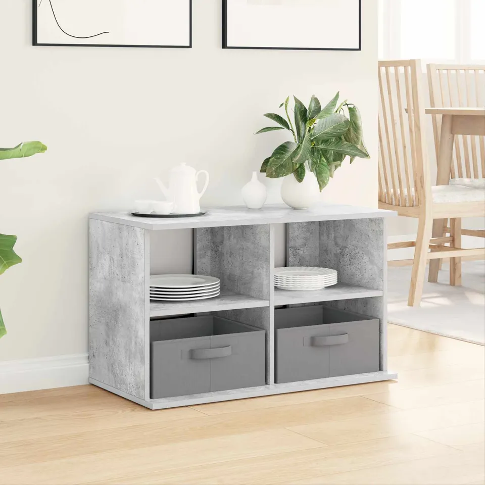 vidaXL TV-standaard met lade Beton Grijs 79 x 40 x 48 cm, foto 4