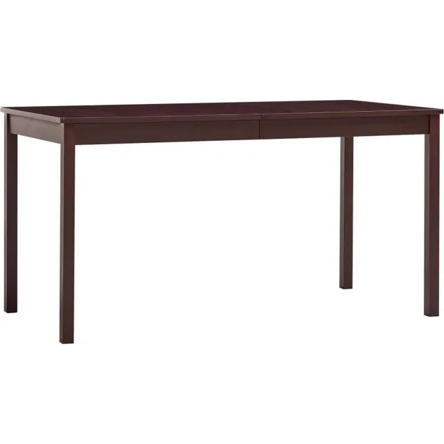 vidaXL Eettafel - 140x70x73 - cm - grenenhout - donkerbruin