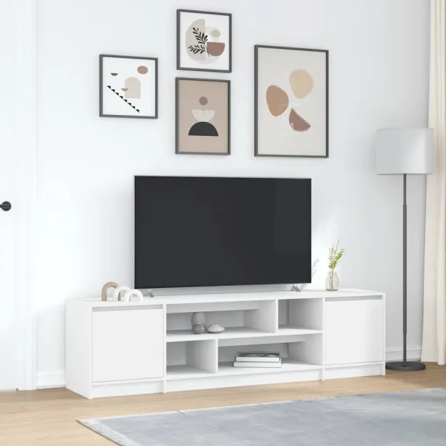 vidaXL Tv-meubel 188,5x41x50 cm spaanplaat wit
