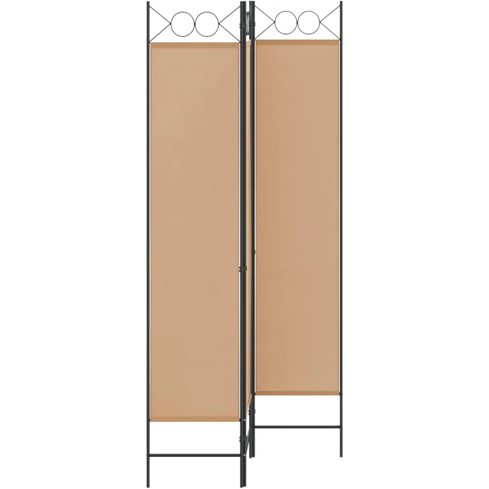 vidaXL 3-Panel Room Divider Beige 120 x 200 cm Stof