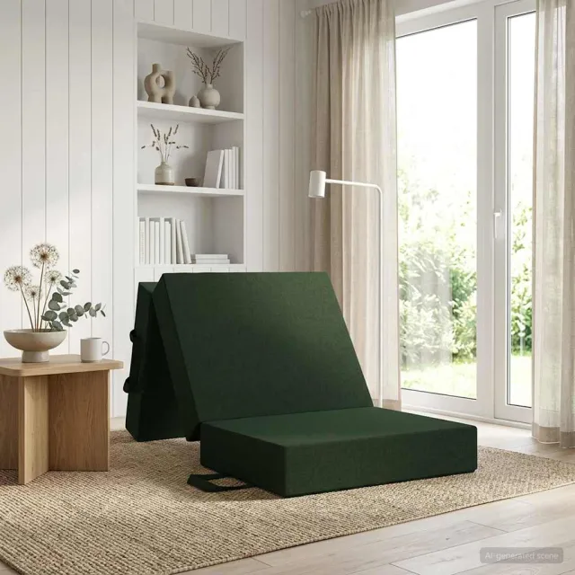 vidaXL Vouwbare Bankbed 75 x 67 x 45 cm Donkergroen