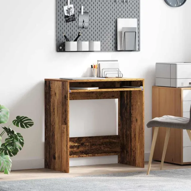 vidaXL Bureau Oud Hout 77,5 x 43 x 79 cm Bewerkt hout Bruin
