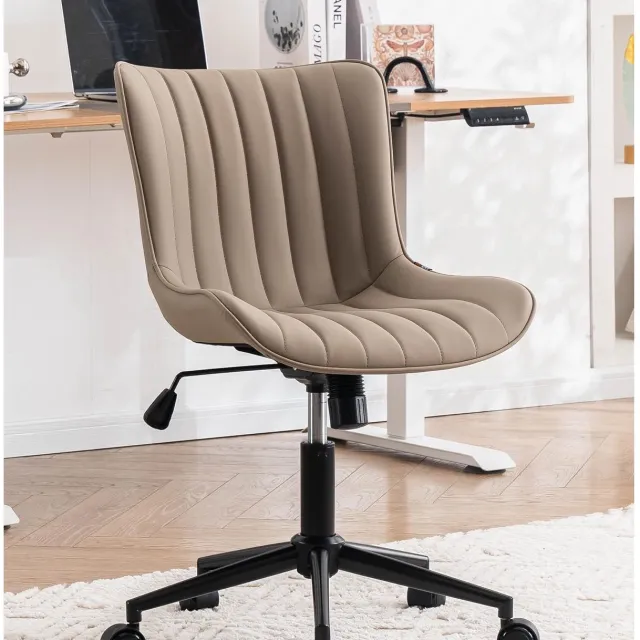 Duraxl Bureaustoel - Ergonomisch - PU-leer - 150 kg - Kaki